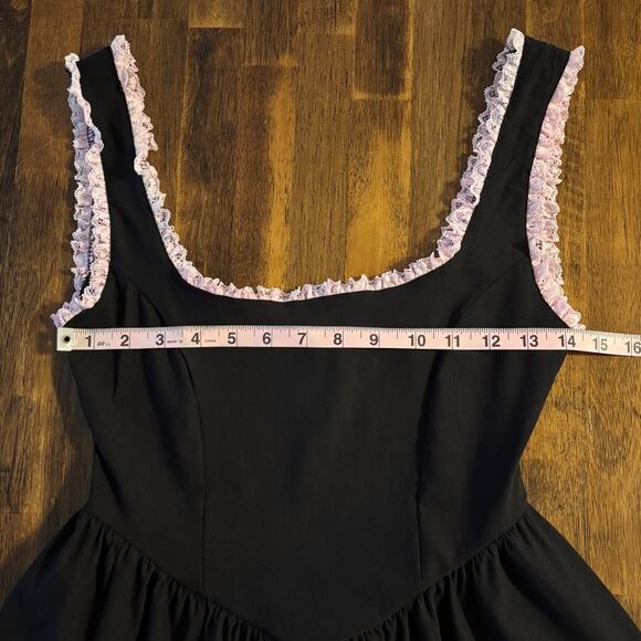 Dolls Kill Grave Girls Get Your Wau Mini Dress Sleeveless Lace Fit Flare Gothic - Picture 6 of 12